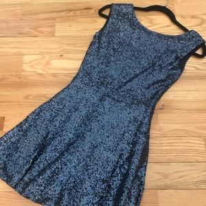 Navy sequin dress